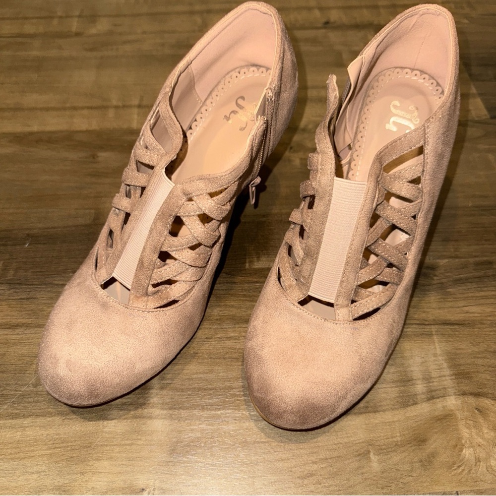 JOURNEE COLLECTION WOMENS ZIP UP HIGH HEELS PIPER BOOTIE SIZE 9